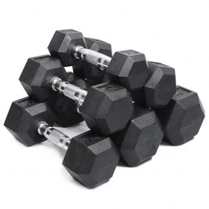 Rubber Coated Hex Dumbbells 400per kg