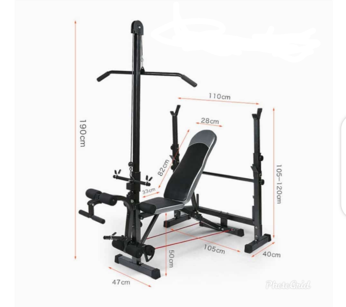 Exercise Bench With Pulley And Preacher Alpha Fitness