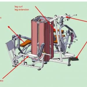 Life Fitness Commercial 5 Station Multigym