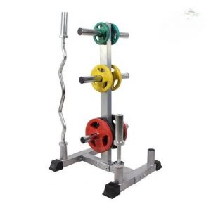 Olympic Plate Rack with Barbell holder